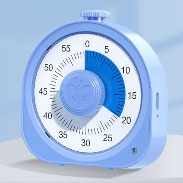 BLÅ Visuell Timer Klokke Blå