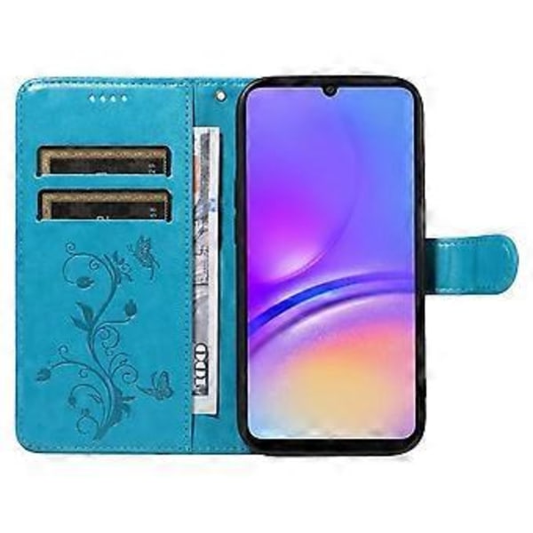 Til Samsung Galaxy A06 Etui Blomstermønster PU Læder Wallet Telefon Cover (Style E)