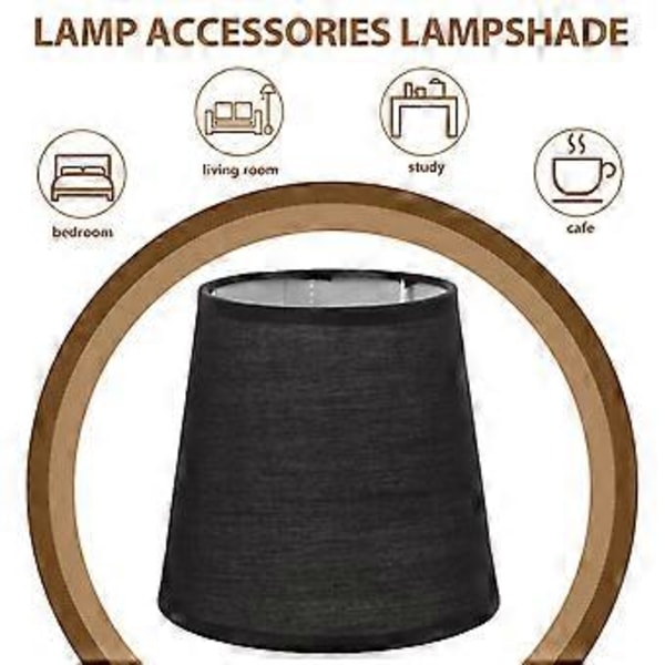Lampeskærm Udskiftning Bordlampeskærm Kontorbordslampe Dæksel Stof Lampeskærm (E14)