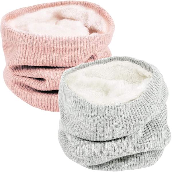 Vinterhalsduk Stickad Varm Snood Dam Utomhus Halsvärmare Halsduk För
