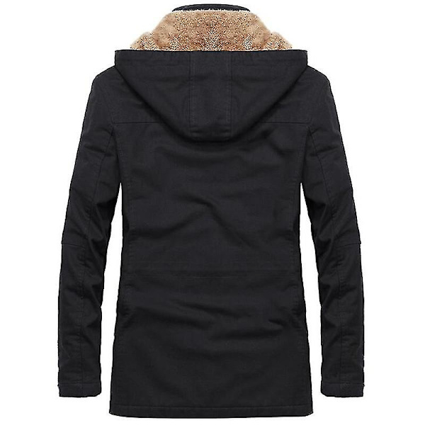 Ny vinterjacka herr vindjacka huva plus sammet tvättade jackor mig multi XXL
