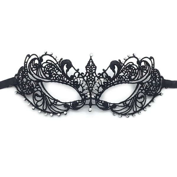 Maskeradmask i spets med diamanter