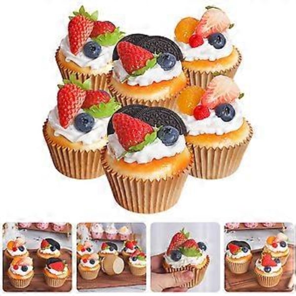 6 stk. Kunstig Kakemodell Falsk Kake Rekvisitt Realistisk Dessert Kakemodell Butikkvindu