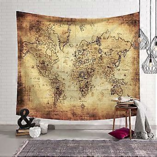 Koristeellinen kuvakudos Historiallinen Atlas Vanha Maailmankartta Seinävaate Kodin Sisustus Seinäsisustus Koristeluun 150x200 Cm2.