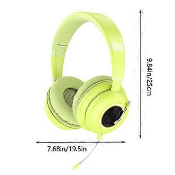 Bluetooth Headset Bluetooth 5.3 Esports Headset med Lav Latens Komfortabel å Bruke 20 Timer Brukstid (Grønn)