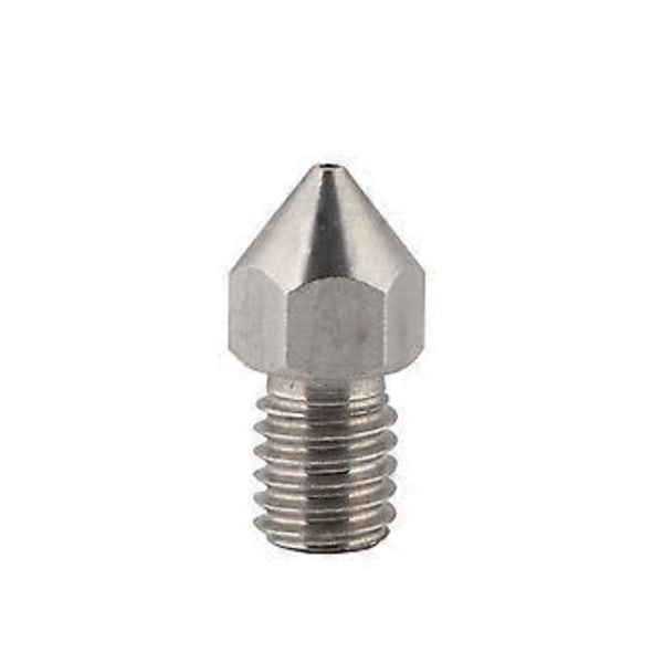 5 st 3D-skrivarmunstycken i rostfritt stål M6 för 1,75 mm filament (0,6 mm)