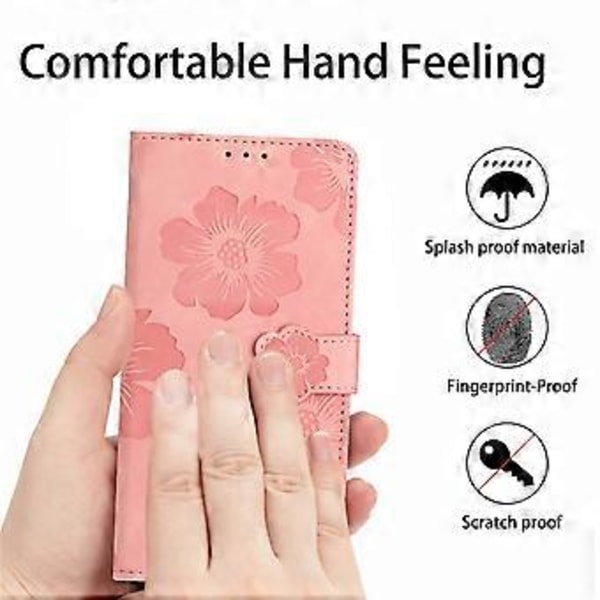 Til Samsung Galaxy A32 5G/M32 5G PU Læder Wallet Cover Blomster Prægning Telefon Cover med Støttefod (Style C)