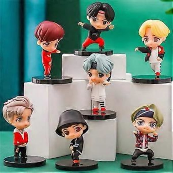 Kpop-sångare BTS Julkalender 2024 24 Dagar Julnedräkning 2D Cartoonfigurer Blind Box Present ( )