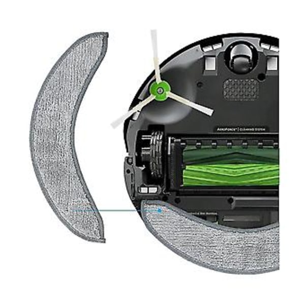 6-pakks Erstatningsmoppputer for Combo J7+ Robotstøvsuger, Gjenbrukbare Mikrofiber Moppputer Tilbehør ( )
