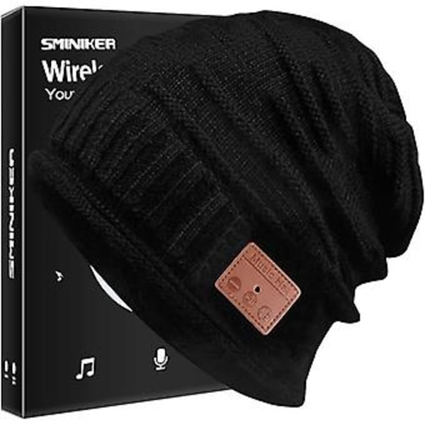 Unisex Beanie Hat Vinter Musik Hat Håndfri Hovedtelefoner Beanie Vaskbar Trådløs Hovedtelefon Hat Med Farveboks Emballage Til Mænd, Kvinder, Drenge Og Piger