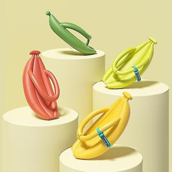 2023 Nye Banan Designer Personlighet Topplopper Søte Innendørs Og Utendørs Strand Solide Flip Flops Damer Sandaler Sko Slides-c (44-45 Lys Gul)