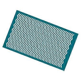 Silketryk til polymer ler, stencil til DIY til tekstur baggrundsnet (kurve)