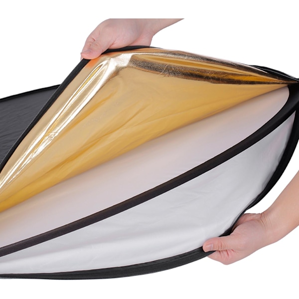5 i 1 Reflektor 32 tum 80 cm bärbar Genomskinlig, Silver, Guld,