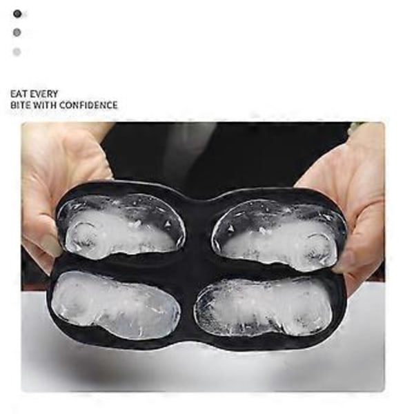 Sko Isbitform 4 Hulrom Skoform Isbitformer Gjenbrukbar Morsom Form Isbitbrett Enkel Silikon Isballmaskin C