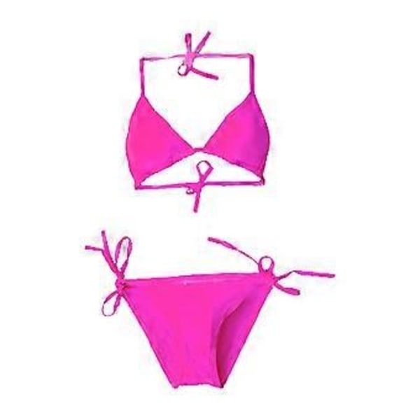 Bikini Baddräkt Set för Kvinnor Bekväm Dam Baddräkt för Vattenaktiviteter i Klubbmiljö (rosaröd)
