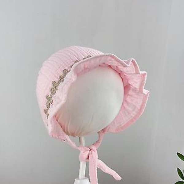 Söt Bebis Flicka Prinsessa Hatt Skydd För Palatshatt Justerbar För Sommarutflykt (Karamell)