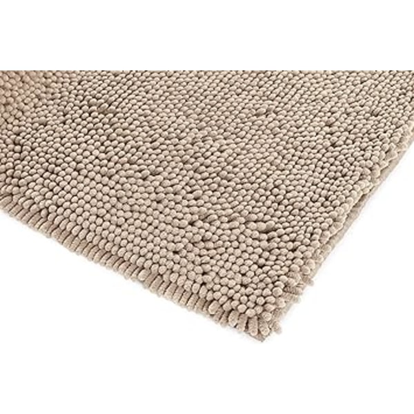 Basics Mikrofiber Shag halkfri badmatta, 0,33 x 0,5 m, beige