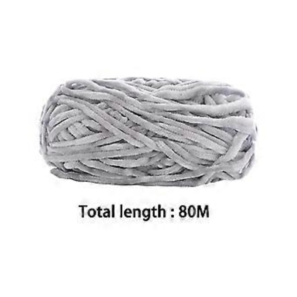 Grovt Garn Handstickning 80M DIY Tub Jättegarn Virkgarn Vikt Garn Handstickat Garn för Pläd Hantverk Halsduk Tröjor Kudde (Ljusgrå)