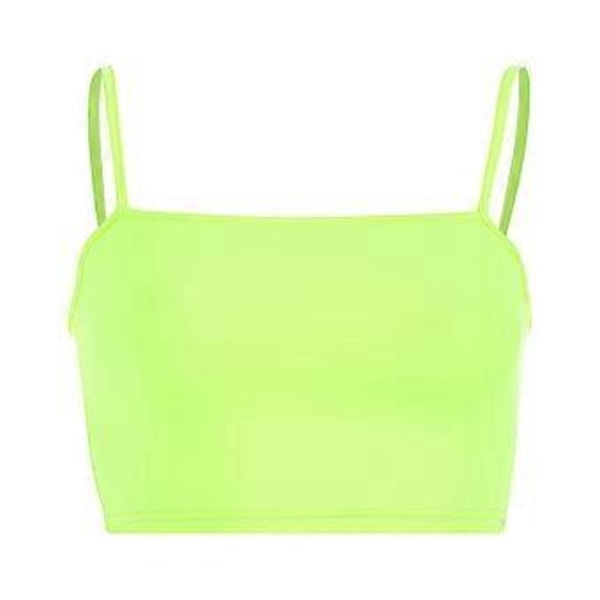 Moderigtig Dame Crop Top Camisole med Tynde Stropper, Perfekt Match til Shorts og Jeans, Komfortabelt og Blødt Bomuldsmateriale (M)