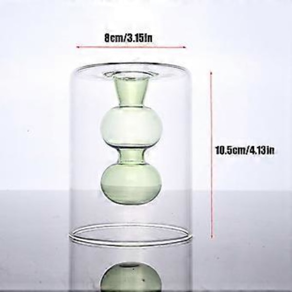 Retro Glas Vase Nordisk Blomsterarrangement Hydroponisk Beholder Multifunktionel Elegant Aromaterapi Flaske til Hjemmedekor ( )