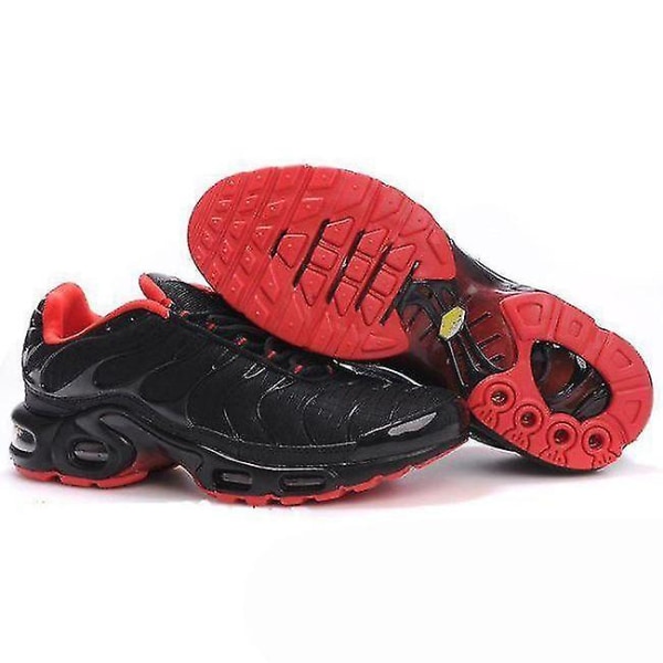 Men Casual Tn Sneakers Air Cushion Running Shoes Outdoor Breathable Sports Shoes Fashion Athletic Shoes For Men black and red EU45