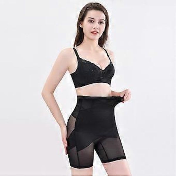 Shapewear til kvinder - Mavekontrol, Højtaljet Body Shaper Shorts, Butt Lifting Bukser, Lår-Slankende Shapewear Girdle (L Sort)