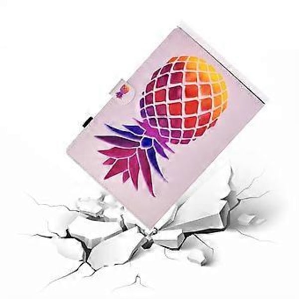 Fodral med Ställ och Sömlinje för iPad (2025)/10.9 (2022) med Kortfack (Rosa Ananas)