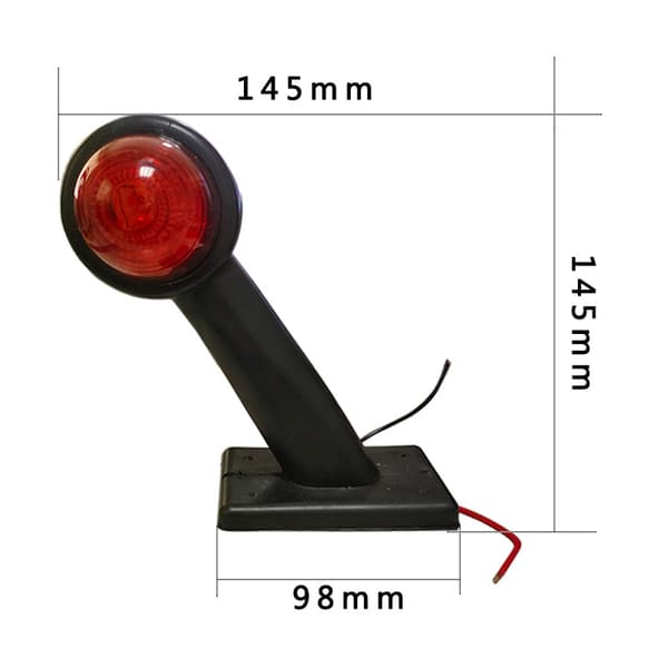 Sett med 2 sidemarkeringslys 12 V LED for lastebilhenger