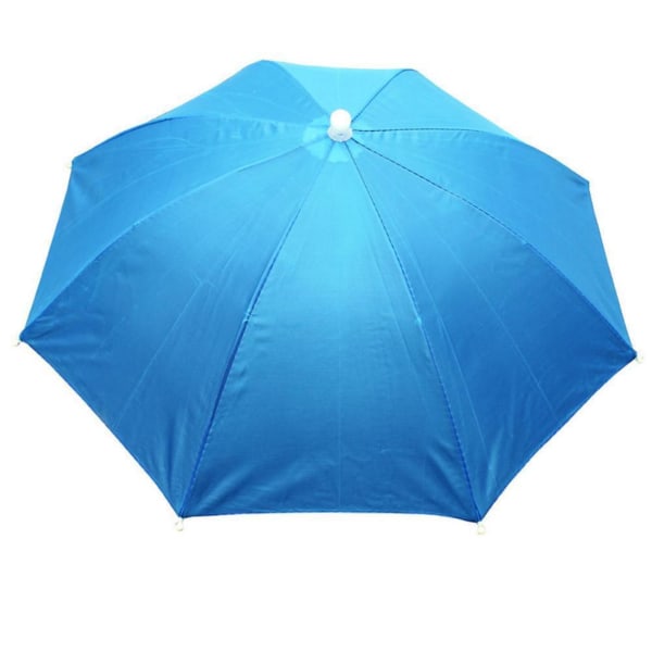 Bärbar regnhatt Utomhusvikbart paraply Fiske Solskydd Anti-UV Camping Fiske Huvudbonad Keps Strandhuvud Hatt Tillbehör Himmelsblå