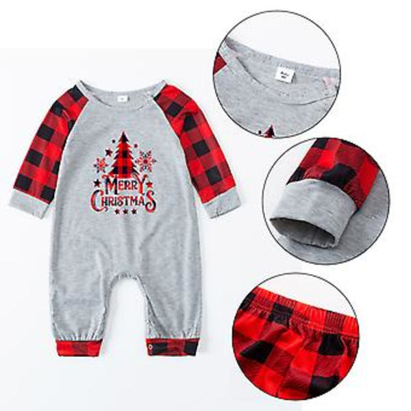 Jouluiset perheen pyjamasetit Jouluiset perheen pyjamasetit (9 kuukauden ikäinen vauva)