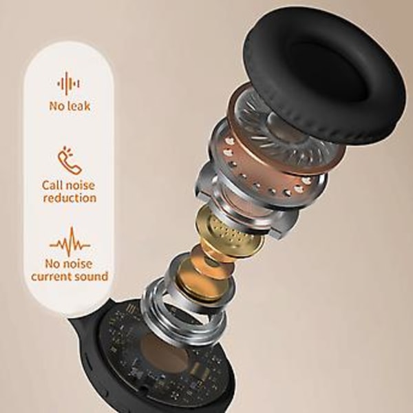 Päässä käytettävät Bluetooth-kuulokkeet HiFi-äänenlaadulla, melunvaimennuksella, erittäin selkeällä puhelulla, Bluetooth 5.3, joustavat ja taitettavat langattomat kuulokkeet BK