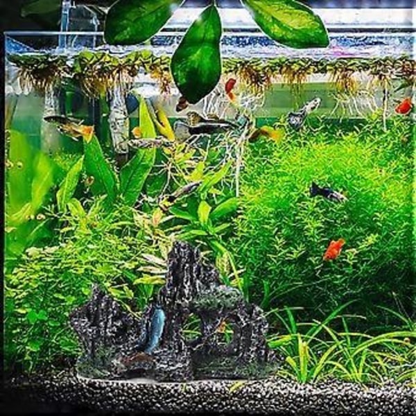 1 stk Kreativ akvarie dekoration landskab harpiks stenhave akvarium simulering harpiks stenhave  style43