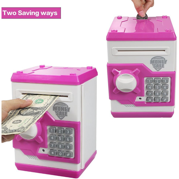 Elektronisk sparegris med automatisk pengescroll, Mini ATM Safe