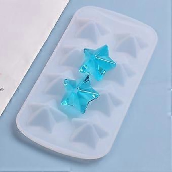 DIY Stjerner Silikonform Silikonforme til Epoxyharpiks Smykkefremstilling Håndværk Formværktøj Håndlavet Vedhæng Støbningsforme til Håndværk Ornament Perler, Krystal
