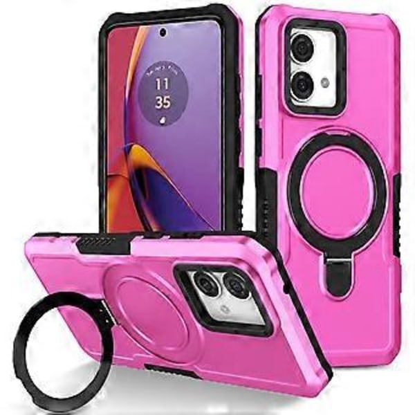 Til Motorola Moto G84 5G Etui TPU+PC Dobbelt Lag Støtteben Telefon Cover (Style H)