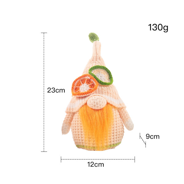 Söt Stickad Sommar Stil Stickad Frukt Serie Rudolph Ansiktslös