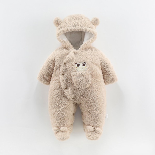 Baby Clothes Baby Bear Onesie Baby Sweater Jumpsuit Baby Winter Clothes Pink 59cm