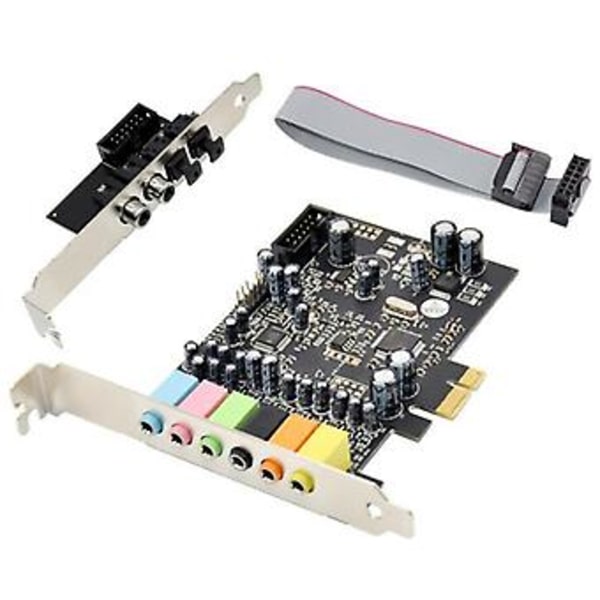 PCIe 7.1 Kanals Lydkort CM8828 + CM9882A med SPDIF Brakett PCIe 7.1CH Analog Digital 3D Stereo Utvidelseskort
