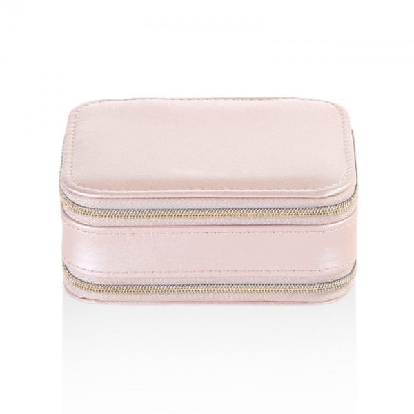 (pink) Small jewelry box with mirror