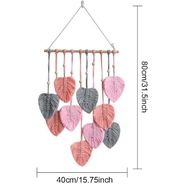 1 kpl Tassel Macrame seinävaate ripustettava seinävaate kudottu boheemi lehti