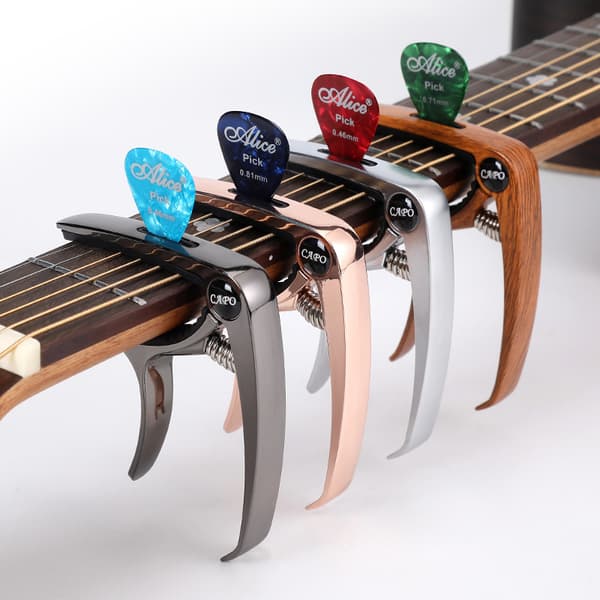 Akustisk gitarr, elgitarr, ukulele tillbehör: Unisex stämapparater och klämmor Gunmetal