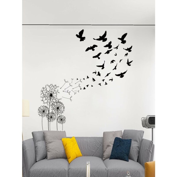 3st Maskros Fåglar Creative Wall Stickers Personality Living Ro