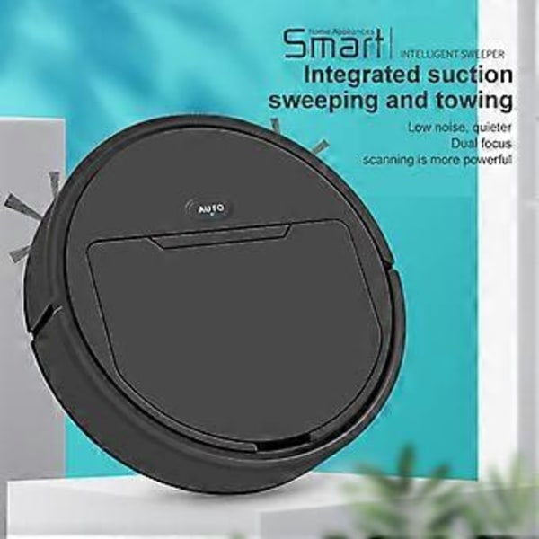 6000PA Smart Robotdammsugare USB-laddning 3-i-1 Smart Sopa Robot Spray Sweeper Golvrengöring Våtrengöring 1200mAH (A01)