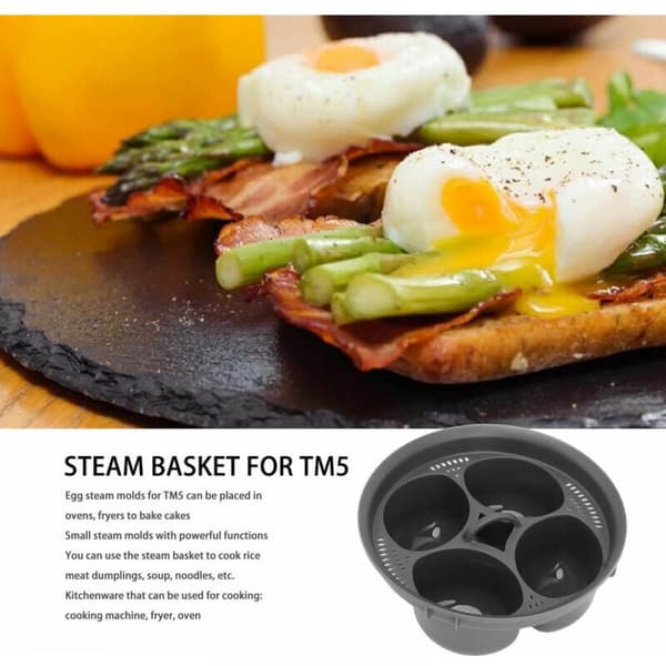Multifunksjonell varmpisket eggdamperkurv og posjerer for Thermo