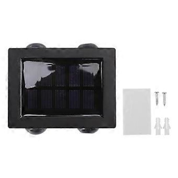 Modern LED Solarlampa Vägglampa IP65 Vattentät Upp och Ner Vägglampor för Utomhusgång Poolkant Vitt Ljus L