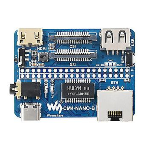 Udvidelseskort til Raspberry Nano-CM4-B til Compute Module 4 Lite / EMMC Bundplade 40Pin GPIO