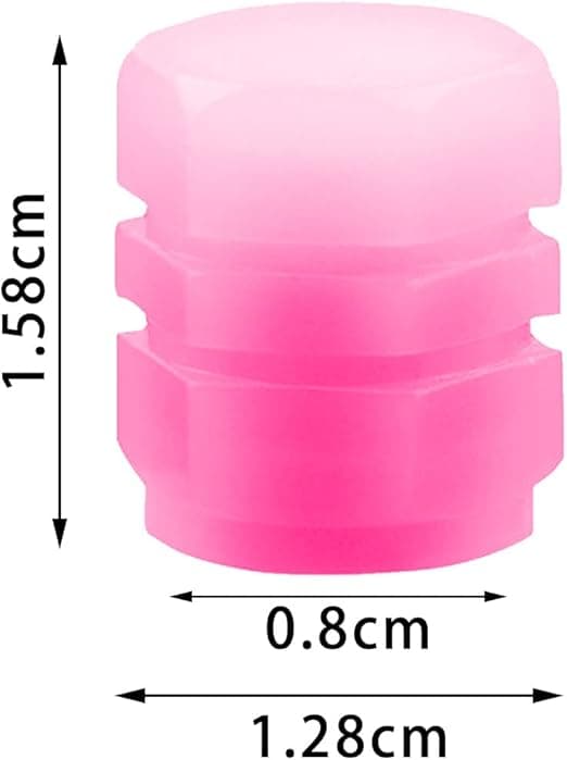 12-pak fluorescerende ventilhetter for bildekk, universelle lysende