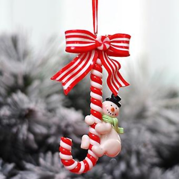 Julhängande Ornament - Tomte, Snögubbe, Rådjur, Pepparkaka, Julgran (Snögubbe)