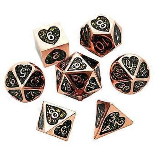7 st. Numerisk Multi Side D8 D10 D12 D20 För (Brons)