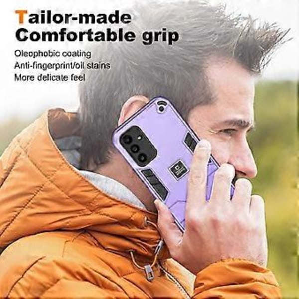 För Samsung Galaxy A15 5G Mobilskal Fallskydd Dubbla Lager PC+TPU (Stil C)